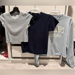 Brandy melville tee bundle- 4pieces tee/oversized/fitted/cami